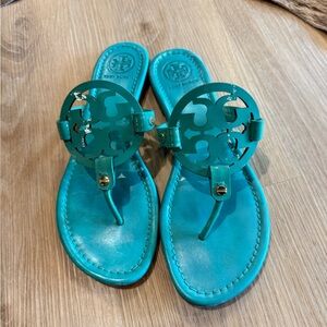 Tory Burch Teal Miller Sandals